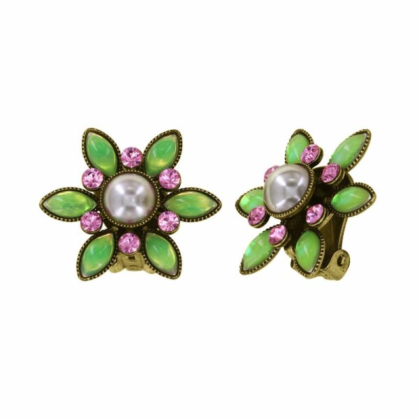 Konplott - Margarita - multi, antique brass, earring clip
