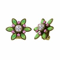 Konplott - Margarita - multi, antique brass, earring clip