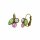 Konplott - Margarita - multi, antique brass, earring eurowire