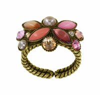 Konplott - Margarita - Beige / Rosa, Antikmessing, Ring