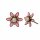 Konplott - Margarita - beige/pink, antique brass, earring stud