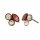 Konplott - Margarita - beige/pink, antique brass, earring stud