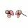 Konplott - Margarita - beige/pink, antique brass, earring stud