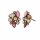 Konplott - Margarita - beige/pink, antique brass, earring stud