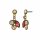 Konplott - Margarita - beige/pink, antique brass, earring stud dangling