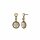 Konplott - Margarita - beige/pink, antique brass, earring stud dangling