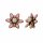 Konplott - Margarita - beige/pink, antique brass, earring clip