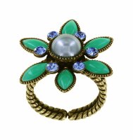 Konplott - Margarita - green, antique brass, ring
