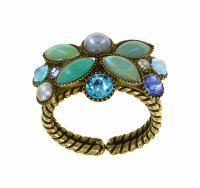 Konplott - Margarita - green, antique brass, ring