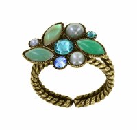 Konplott - Margarita - green, antique brass, ring