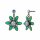 Konplott - Margarita - green, antique brass, earring stud dangling