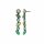 Konplott - Margarita - green, antique brass, earring stud dangling
