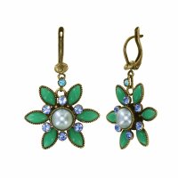 Konplott - Margarita - green, antique brass, earring...