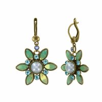 Konplott - Margarita - green, antique brass, earring...