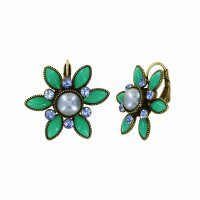 Konplott - Margarita - green, antique brass, earring...