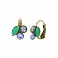 Konplott - Margarita - green, antique brass, earring...