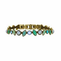 Konplott - Margarita - green, antique brass, bracelet