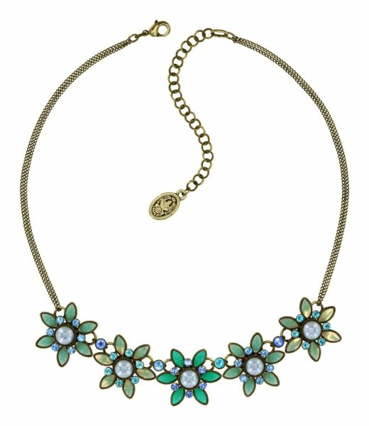 Konplott - Margarita - green, antique brass, necklace