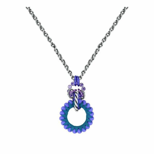 Konplott - Kaleidotropical - blue, Light antique silver, necklace pendant