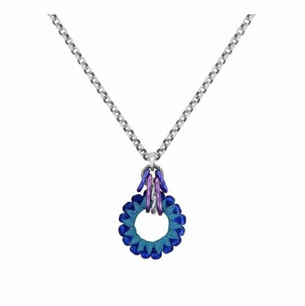 Konplott - Kaleidotropical - blue, Light antique silver, necklace pendant