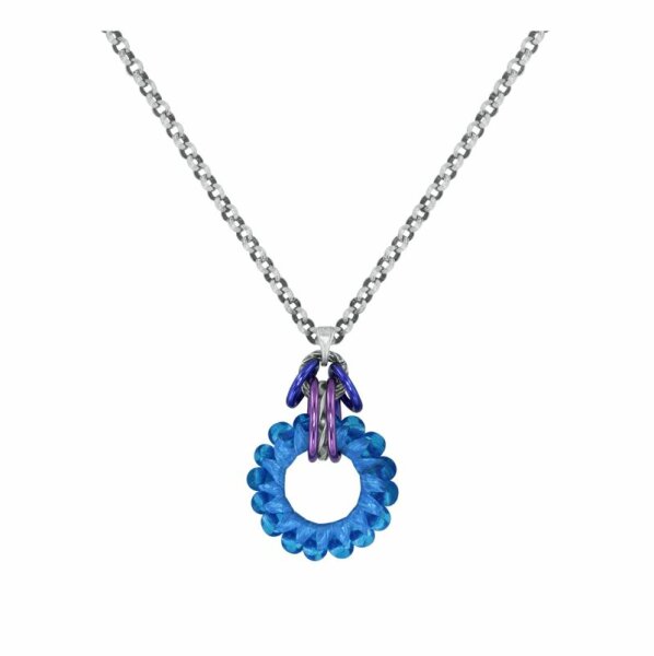 Konplott - Kaleidotropical - blue, Light antique silver, necklace pendant