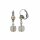 Konplott - Cubes - brown, antique silver, earring eurowire dangling