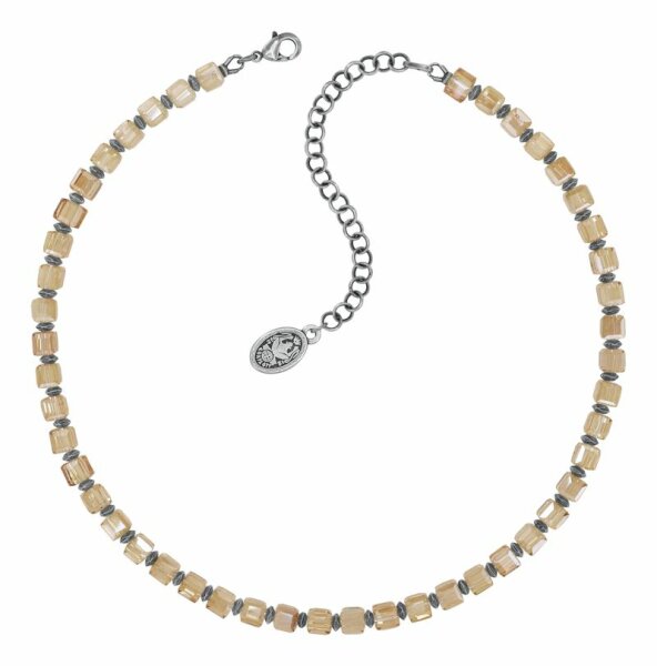 Konplott - Cubes - brown, antique silver, necklace