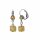 Konplott - Cubes - brown/green, antique silver, earring eurowire dangling