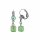 Konplott - Cubes - green, antique silver, earring eurowire dangling