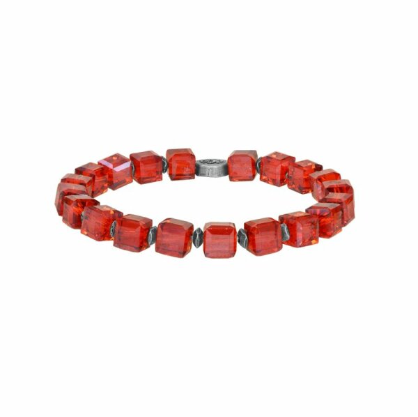 Konplott - Cubes - orange, antique silver, bracelet elastic