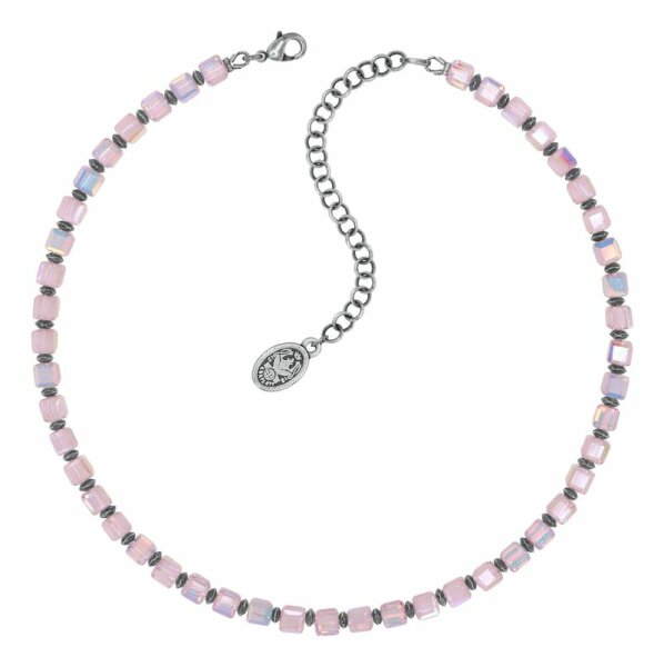 Konplott - Cubes - pink, antique silver, necklace