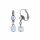 Konplott - Cubes - white, antique silver, earring eurowire dangling