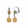 Konplott - Cubes - yellow, antique silver, earring eurowire dangling