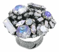 Konplott - Artdecode - white, antique silver, ring