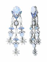 Konplott - Artdecode - white, antique silver, earring...