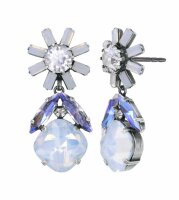 Konplott - Artdecode - white, antique silver, earring...