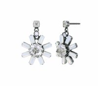 Konplott - Artdecode - white, antique silver, earring...