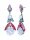 Konplott - Artdecode - pastel multi, antique silver, earring stud dangling