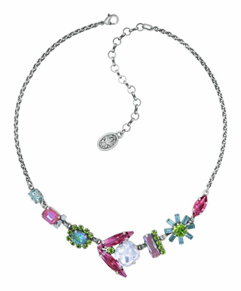 Konplott - Artdecode - pastel multi, antique silver, necklace