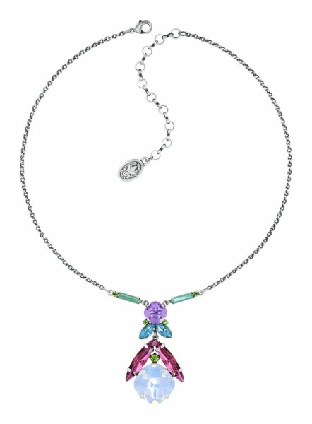 Konplott - Artdecode - pastel multi, antique silver, necklace