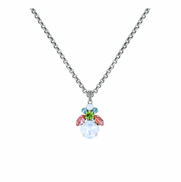 Konplott - Artdecode - pastel multi, antique silver, necklace pendant