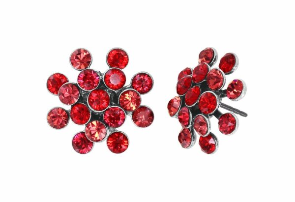 Konplott - Magic Fireball - Koralle, Rot, Antiksilber, Ohrringe mit Stecker MINI-Version