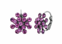 Konplott - Magic Fireball - lila, antique silver, earring...