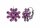 Konplott - Magic Fireball - lila, antique silver, earring eurowire, Mini Size