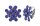 Konplott - Magic Fireball - Blau, Lila, Antiksilber, Ohrringe mit Brisur, CLASSIC