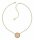 Konplott - 70s Circle - beige, shiny brass, necklace