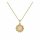 Konplott - 70s Circle - beige, shiny brass, necklace pendant