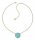 Konplott - 70s Circle - blue, shiny brass, necklace