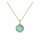 Konplott - 70s Circle - blue, shiny brass, necklace pendant