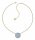 Konplott - 70s Circle - light blue, shiny brass, necklace